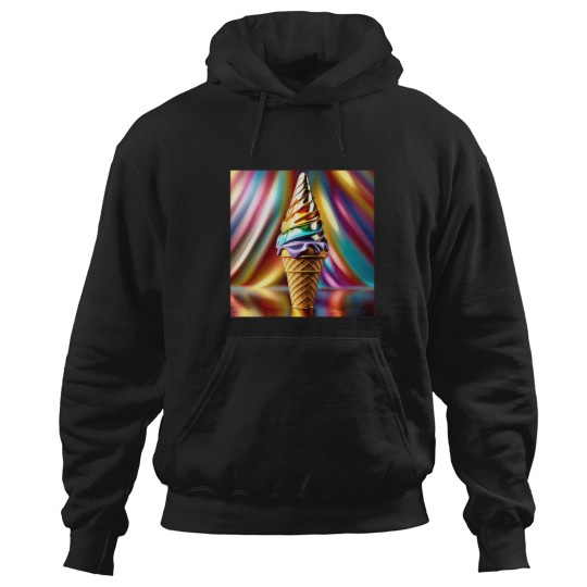 Discover Shimmering Ice Cream Cone Hoodies