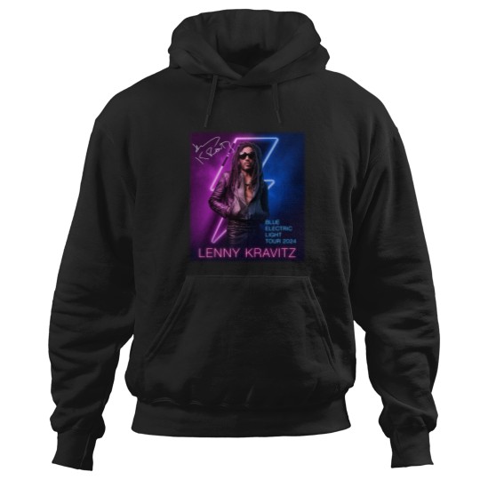 Discover Lenny Kravitz Electric Blue Light Tour 2024 Signature Unisex Hoodies All Size