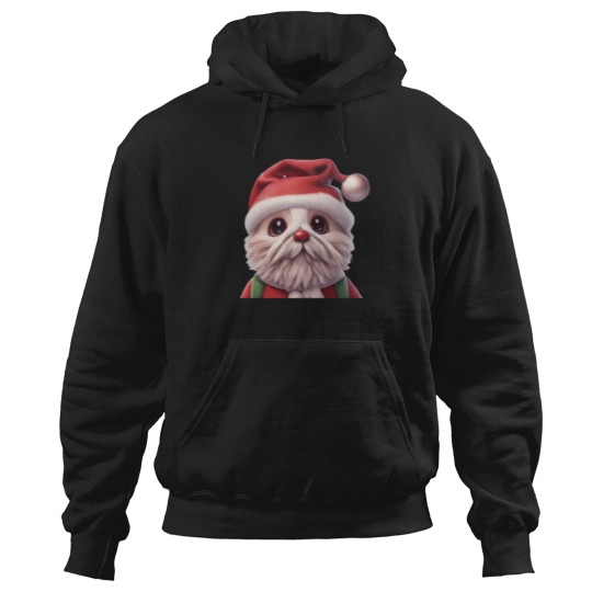Discover Cute Dog Santa Claus Hoodies
