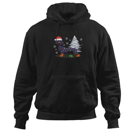 Discover Dachshund Christmas Light Decor Gift Xmas Gifts For Badge  Dog Lovers Hoodies