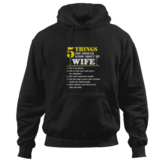Discover 5 Things About My Wife Mothers Day Funny husband Hoodies