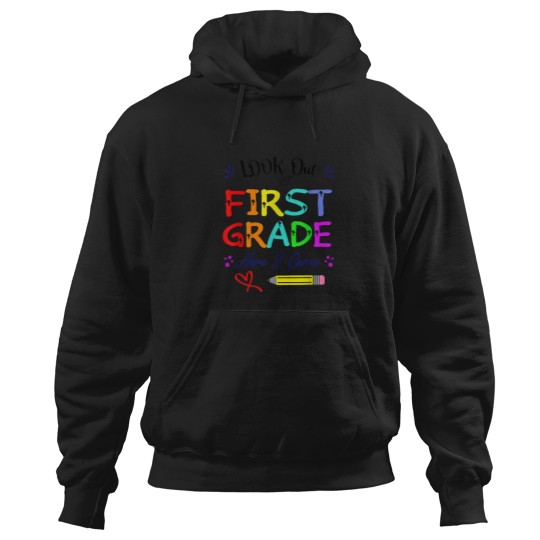 Discover 1st grade elementary Here I come back to school Hoodies