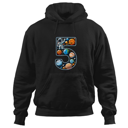 Discover 5 Year Old Astronaut Outer Space 5th Birthday Bo Hoodies