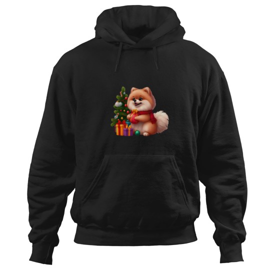 Discover Pomeranian Paws amp Ornaments Tree Trimming Time Hoodies