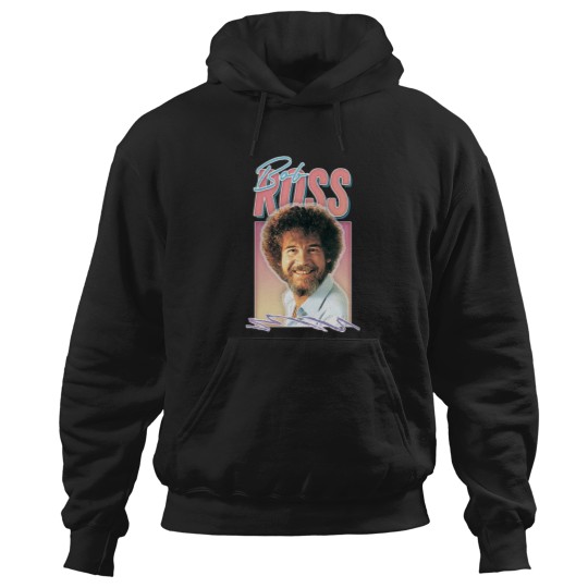 Discover Bob Ross 80s Aesthetic Fan Art Hoodie by Dank Futura
