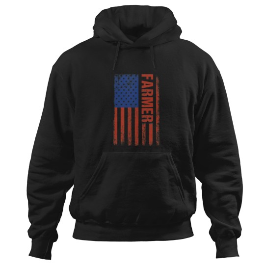 Discover usa flag farmer farm farming ranch tractor agriculture Hoodies