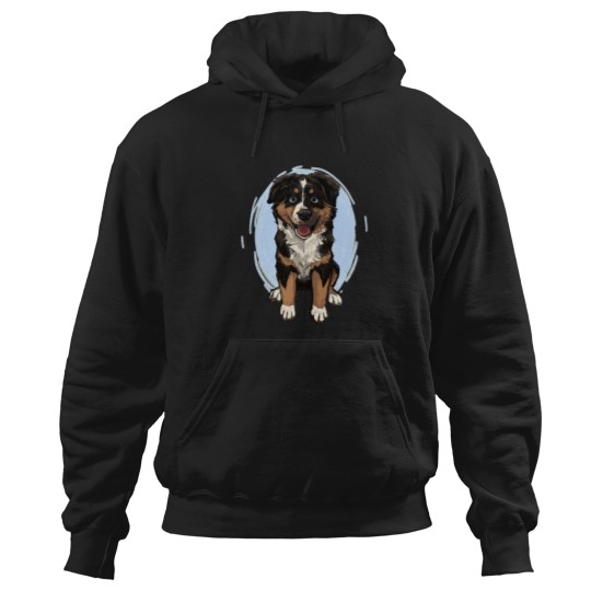 Discover Smiley Aussie Pup Hoodies