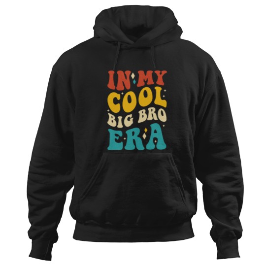 Discover In My Cool Big Bro Era Baby Announcement for Brother Kids Hoodies