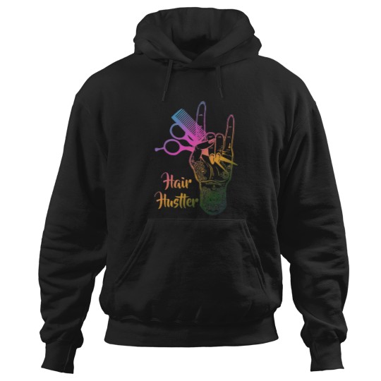 Discover Hair Hustler Hairstylist Hairdresser Funny Gift Idea Hoodies