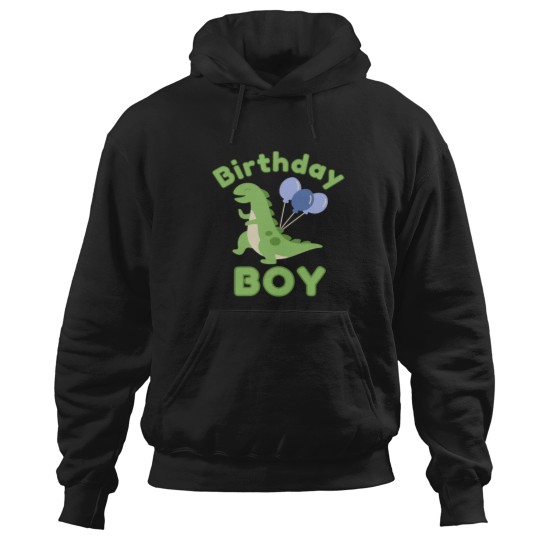 Discover Birthday squad boy kid party cute dino dinosaur trex balloon Essential Hoodies