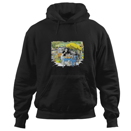 Discover Anthony Bourdain Classic Artwork Hoodies for Fans