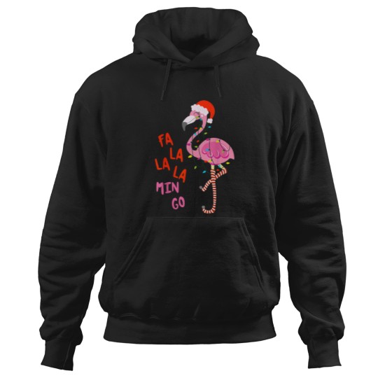 Discover Fa La La Mingo Flamingo Christmas Tropical Xmas Tree Lights Hoodies