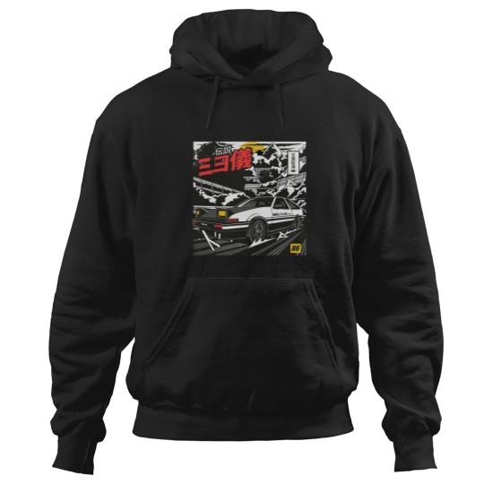 Discover Initial D Takumi Fujiwara Hachiroku Touge Attack! AE86 Trueno Hoodies