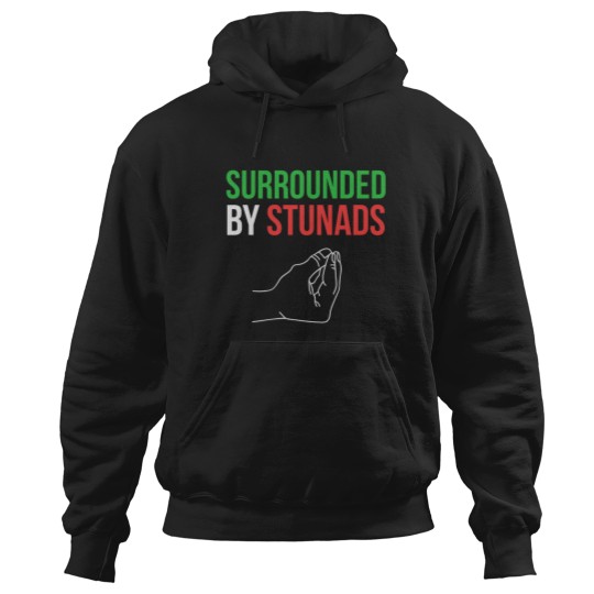Discover Surrounded by Stunads Funny Italian Sayings Hoodies