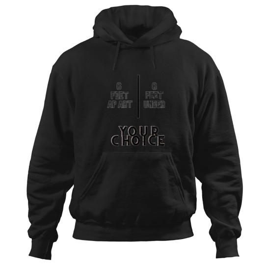 Discover 6 feet apart 6 feet under Active Hoodies