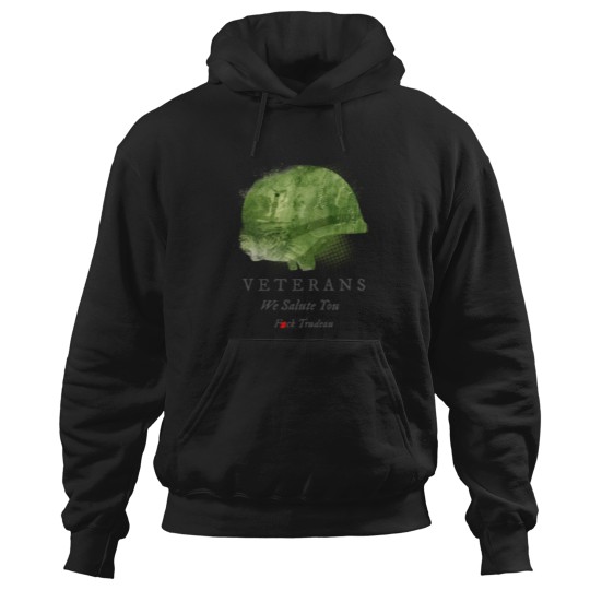 Discover Fck Trudeau We Salute Vets Hoodies