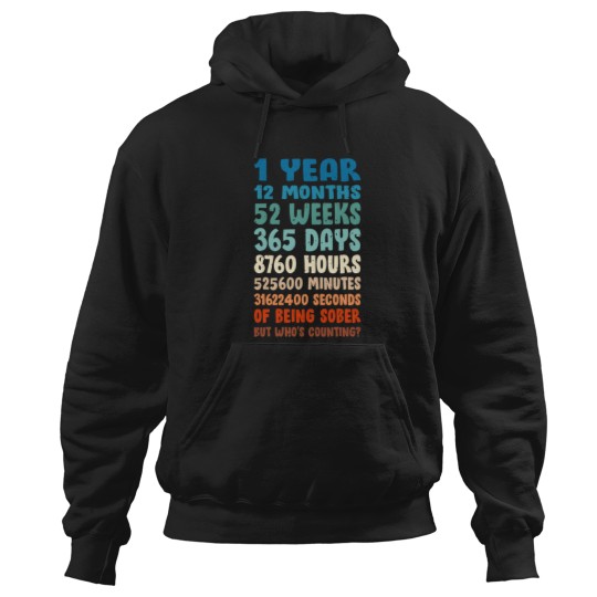 Discover One Year Sober Birthday AA NA Sobriety Hoodies