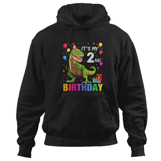 Discover Kids Its My 2nd Birthday Happy 2 Year TRex Shirt Hoodies