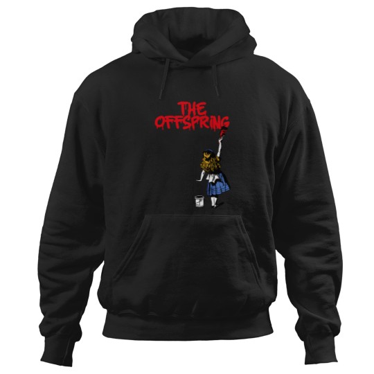 Discover Offspring Ll Girls With Red Paint Hoodies