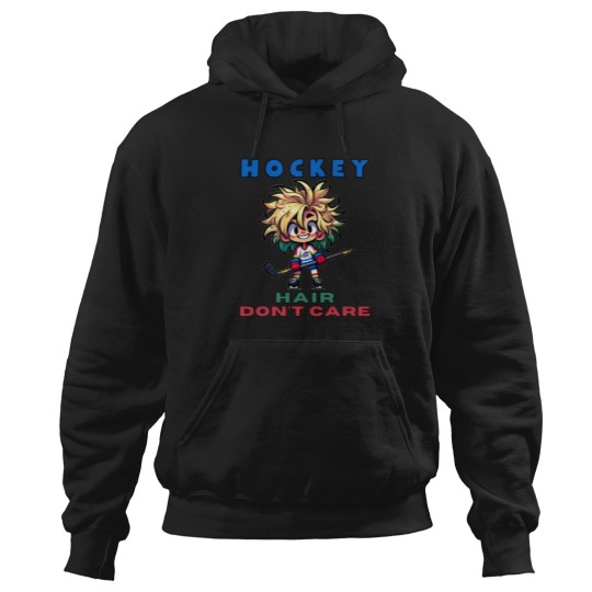 Discover Funny Hockey Ice Hair Don'T Care Girls Hoodies