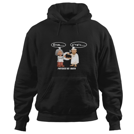 Discover Funny Physics Einstein vs Pythagoras. Hoodies