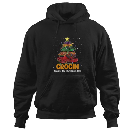 Discover Crocin around the christmas tree Classic Hoodies