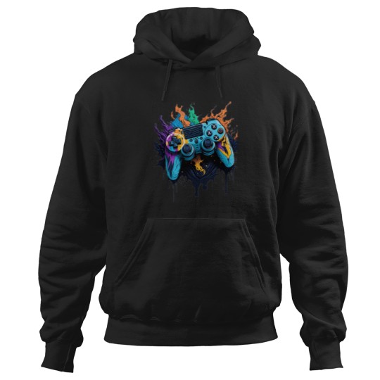 Discover Splash Art Game Controller 5 Hoodies