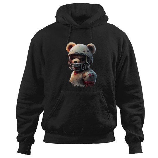 Discover Spooky Teddy Bear Football Player Hoodies