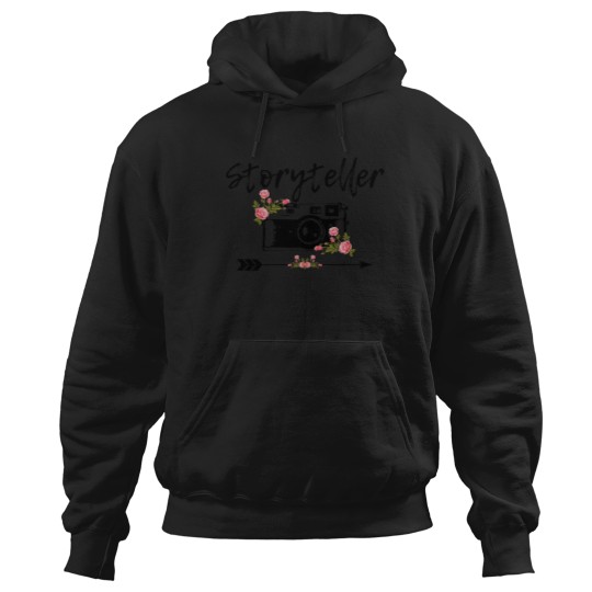 Discover Photographer Storyteller Vintagess Floral Camera Photography Hoodies