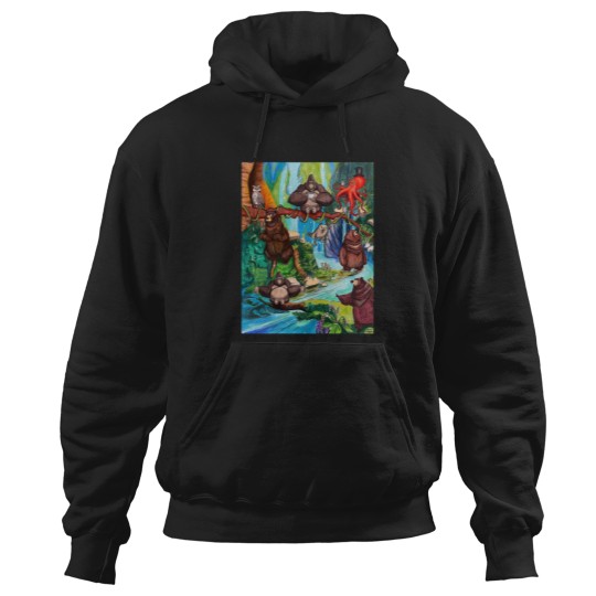 Discover Cartoon Animal Scene Hoodies