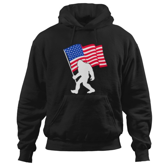 Discover bigfootss weaving USA flag patriotism 4th July Hoodies
