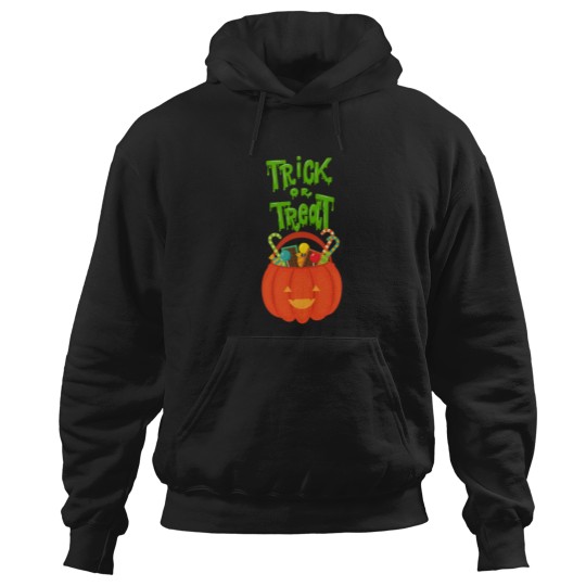 Discover Trick or Treat Pumpkin Halloween Essential Hoodies