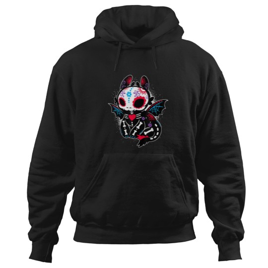 Discover Black Cat Sugar Skull Day Of Dead Mexican Skelet Hoodies