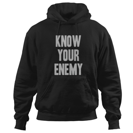 Discover Know Your Enemy, silver Active Hoodies