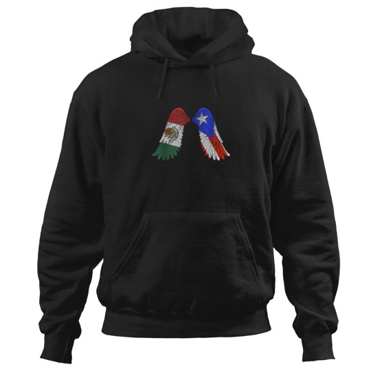 Discover Mexirican Puerto Rican Mexican Wing Flags Hoodies