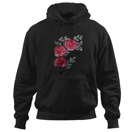 Discover Red  Color Rose 3077 Hoodies