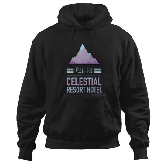 Discover Visit the Celestial Resort Hotel - Gamer design Hoodies