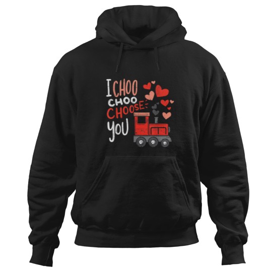 Discover I Choo Choo Choose You Valentines Day Train Toddler Boy Hoodies