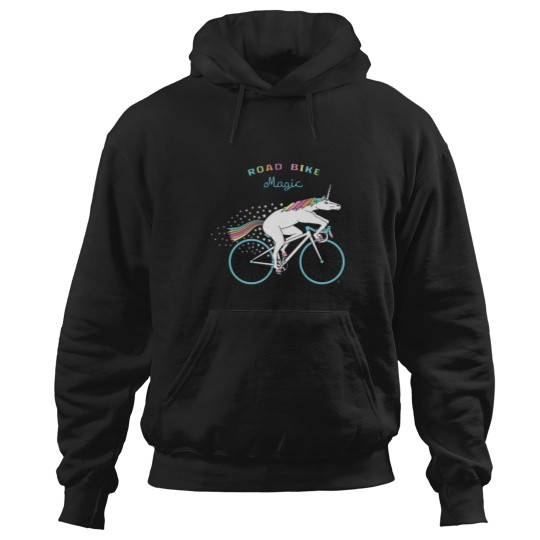 Discover Road Bike Magic Unicorn Outline Hoodies