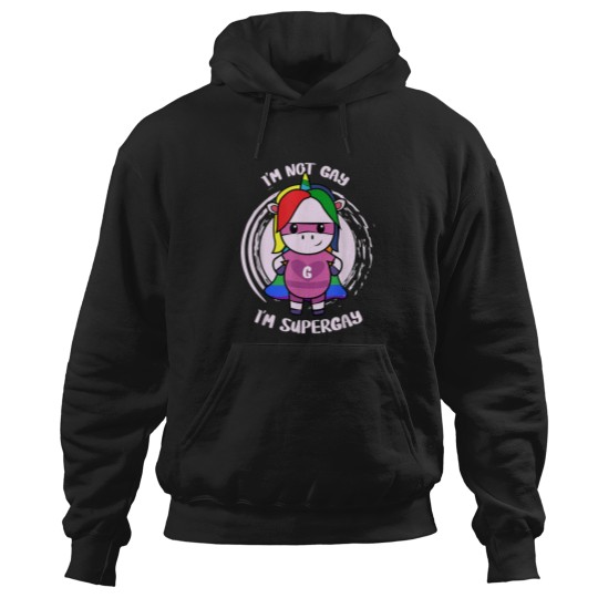 Discover I'M Not Gay I'M Supergay Funny Lgbtq Hoodies