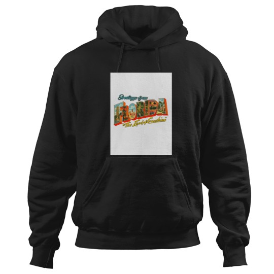 Discover Greetings from Florida, The Land of Sunshine Baseball ¾ Sleeve T-Shirt Hoodies