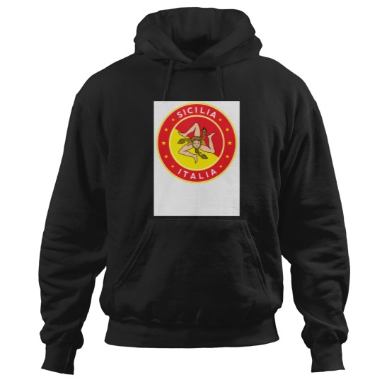 Discover Sicilia, Italia, Sicily, Italy, with flag colors Baseball ¾ Sleeve T-Shirt Hoodies