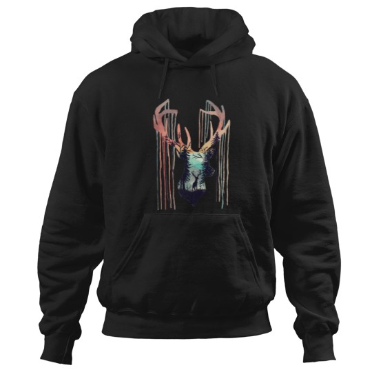 Discover Elk Watercolor Animal Slihouette  Classic T-Shirt Hoodies