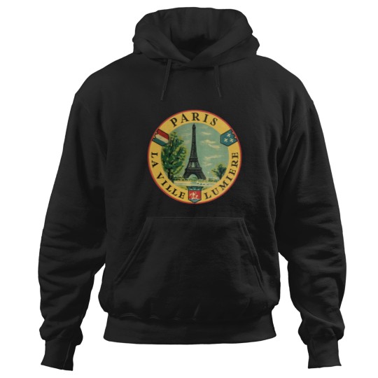 Discover Paris France Eiffel Tower Vintage Travel Decal Active T-Shirt Hoodies