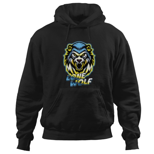 Discover Wolf Vector Logo Lone Hoodies