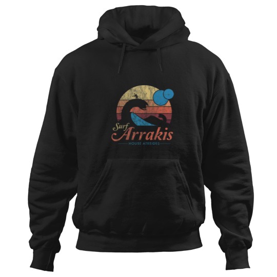 Discover Visit Arrakis - Vintage Distressed Surf - Dunen - Sci Fi Hoodies
