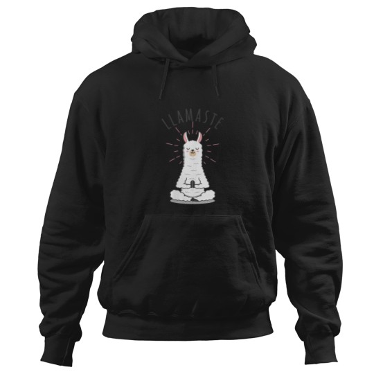 Discover Womens Llamaste Llama Yoga Yogi Cute Love VNeck Hoodies