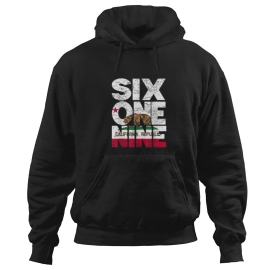 Discover California Republic Flag 619 Area Code Hoodies