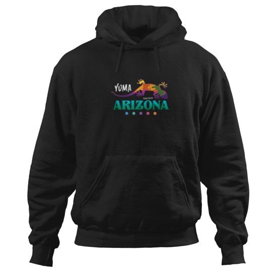 Discover Yuma Arizonna USA Desert Gecko Lizard Art Vacatio Hoodies