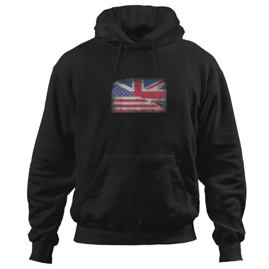 Discover British American Flag Great Britain Union half J Hoodies